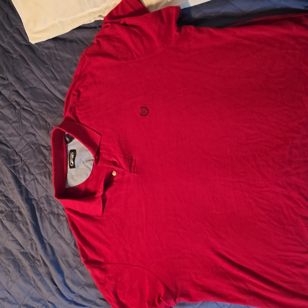 Men's (Chaps by Ralp Lauren) red short sleeve knit polo shirt